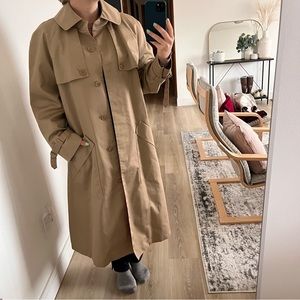 Tan trench coat